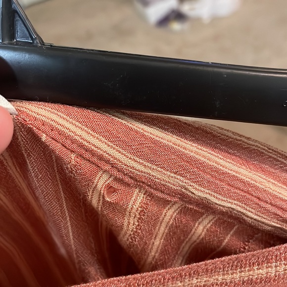 Rust Orange and Cream Wrap Skirt - Picture 5 of 6